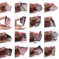 Polerad Rhodonit skiva kvalitetsdekoration