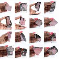 Polerad Rhodonit skiva kvalitetsdekoration