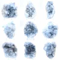 Blå celestitgeod Madagaskar naturlig formation