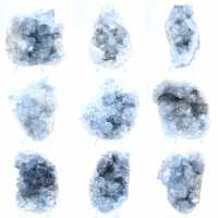 Blå celestitgeod Madagaskar naturlig formation