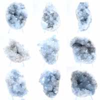 Blå celestitgeod Madagaskar naturlig formation