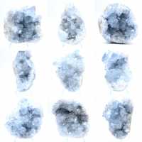 Blå celestitgeod Madagaskar naturlig formation