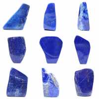 Dekorativt polerat lapis lazuli-block