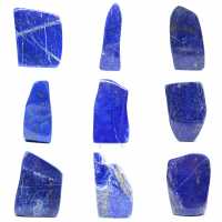 Dekorativt polerat lapis lazuli-block