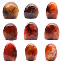 Polerad karneol liten bit - Dekorativt mineralprov (Madagaskar)