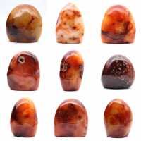 Polerad karneol liten bit - Dekorativt mineralprov (Madagaskar)