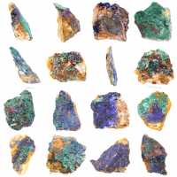 Rå mineral Azurit Malakit