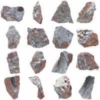 Pyrolusit, autentiskt prov på matris