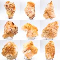 Prov av marockansk orange baryt i naturliga kristaller