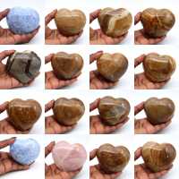 Blått kalcithjärta