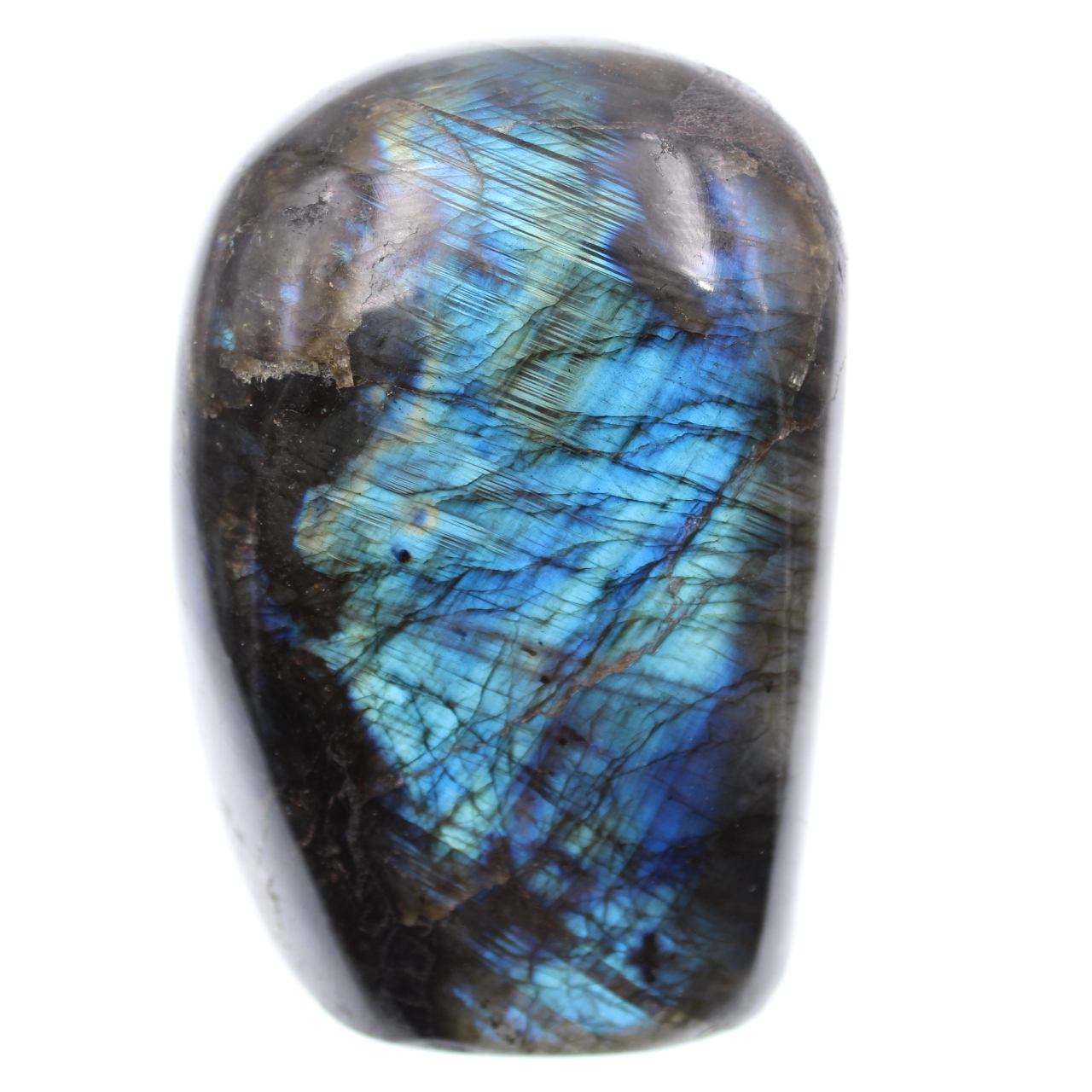 Dekorativ sten för labradorit med blå reflexioner