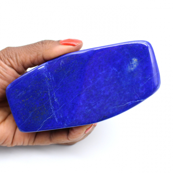 Naturlig polerad lapis lazuli sten