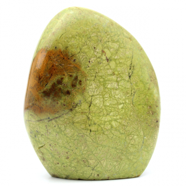 Polerad naturlig grön opal