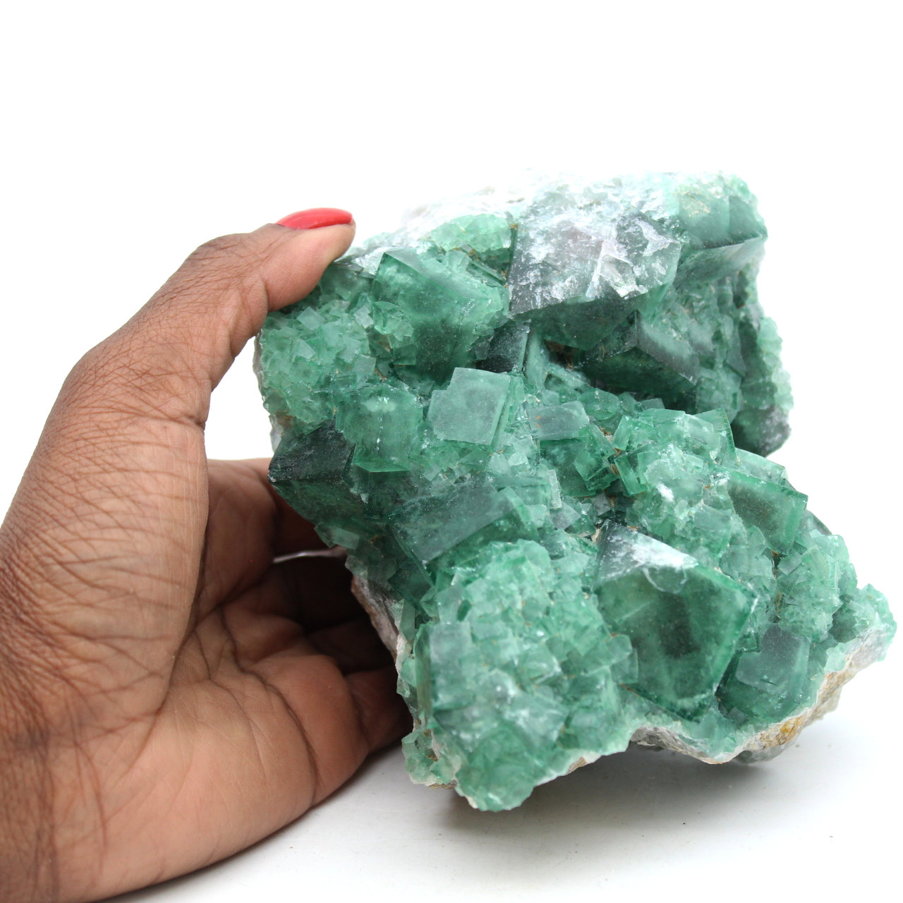 Kristalliserad naturlig grön fluorit 1,5 kilo