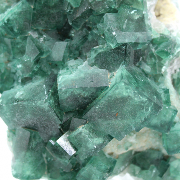 Kristallisering av grön fluorit från Madagaskar