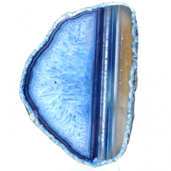 Dekorativ blå agatskiva