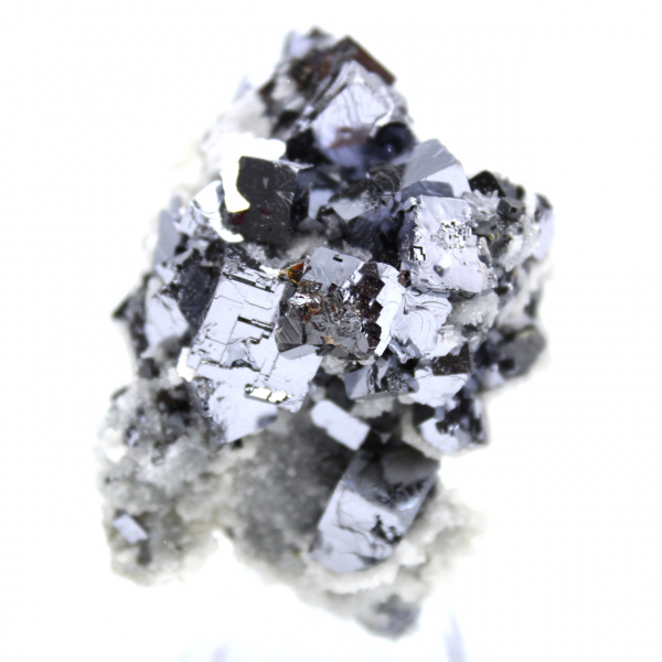 Sphalerit, kalcit och galena kristaller