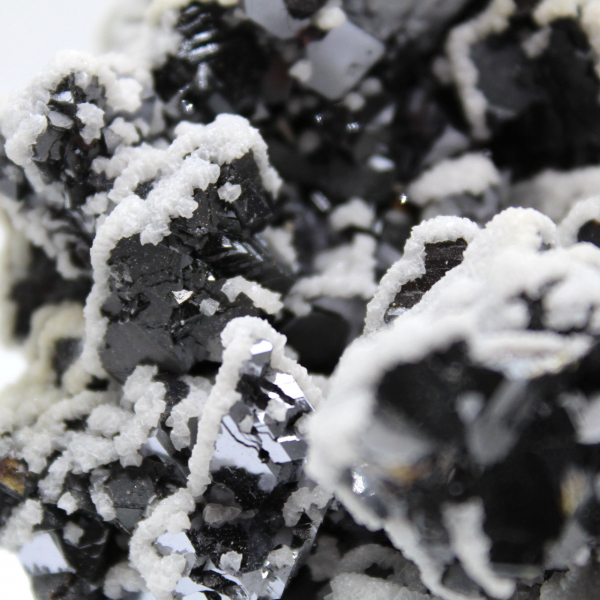 Sphalerit, galena och kalcit naturliga kristaller