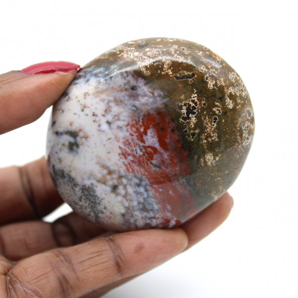 Orbicular jaspis pebble
