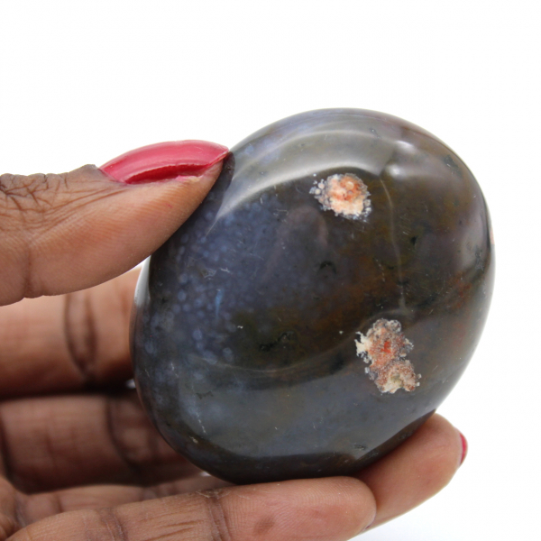 Orbicular jaspis pebble