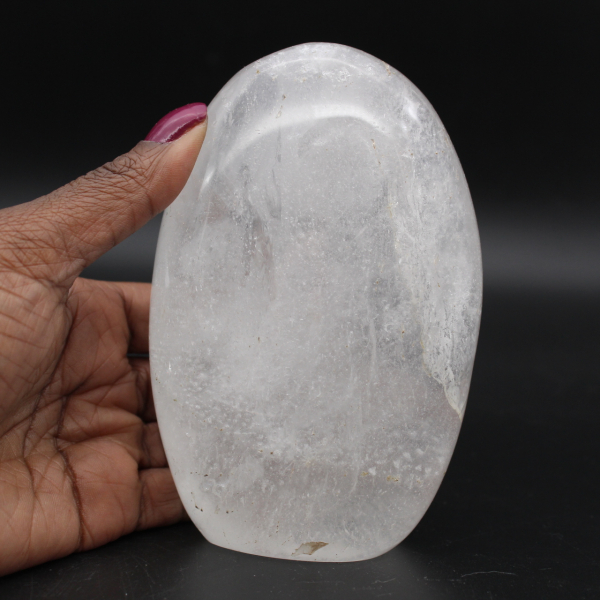 Polerad bergkristallsten från madagaskar