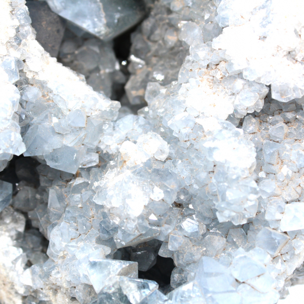 Rå Celestite Geode Kristaller