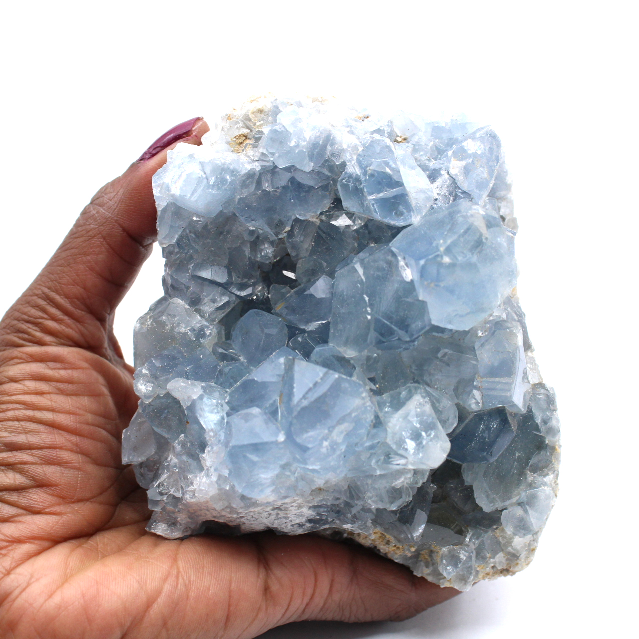 Celestite från Madagaskar i kristaller