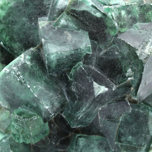 Naturlig fluorit kristalliserad i kub