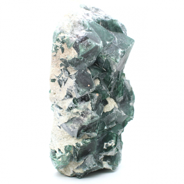 Kristalliserad naturlig grön fluorit