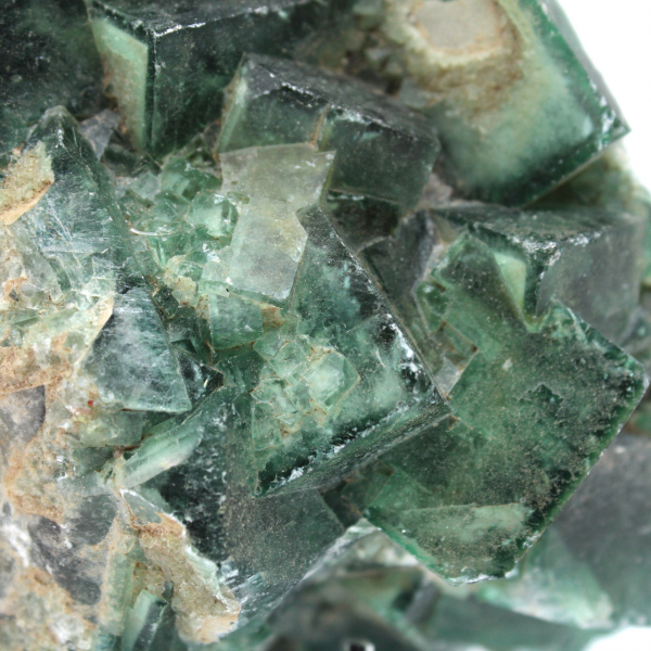 Naturliga kubiska fluoritkristaller från madagaskar