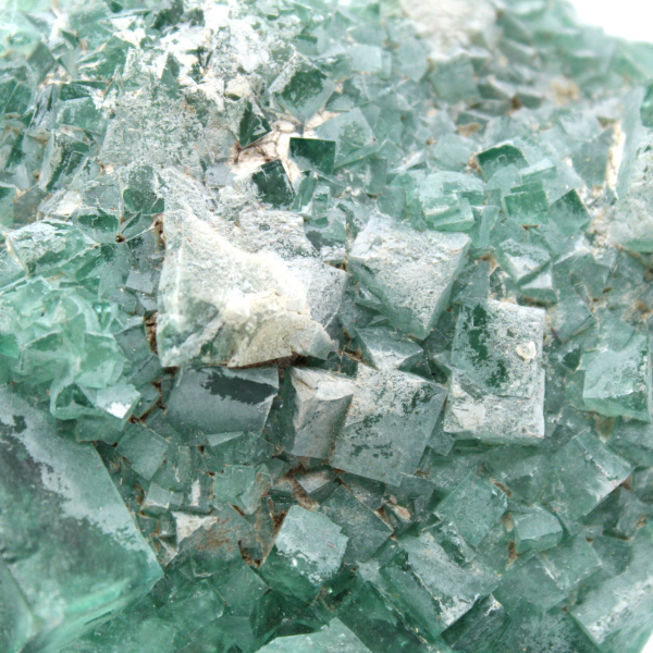 Fluorit kristalliserade i kub