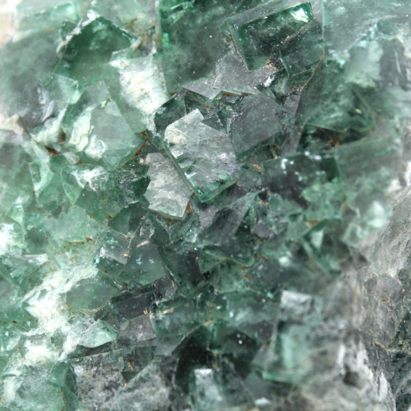 Kubiska fluoritkristaller på gång