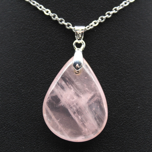 Rose quartz drop hänge