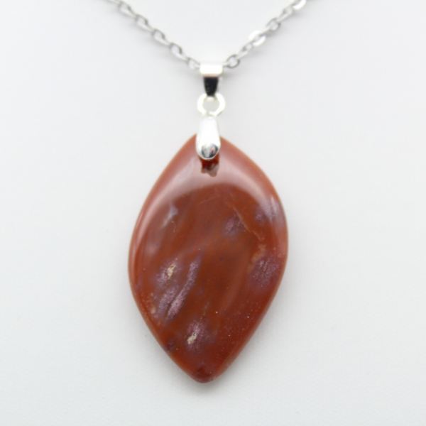 Orbicular Jasper Flame Pendant