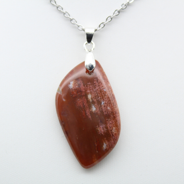 Orbicular Jasper Flame Pendant