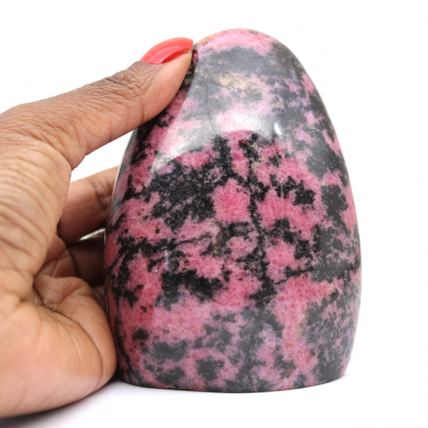 Polerad Rhodonite Rock