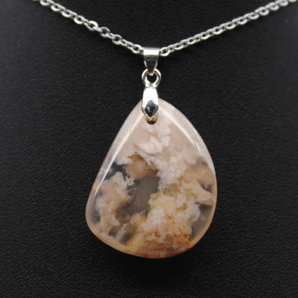 Flower agate drop hänge
