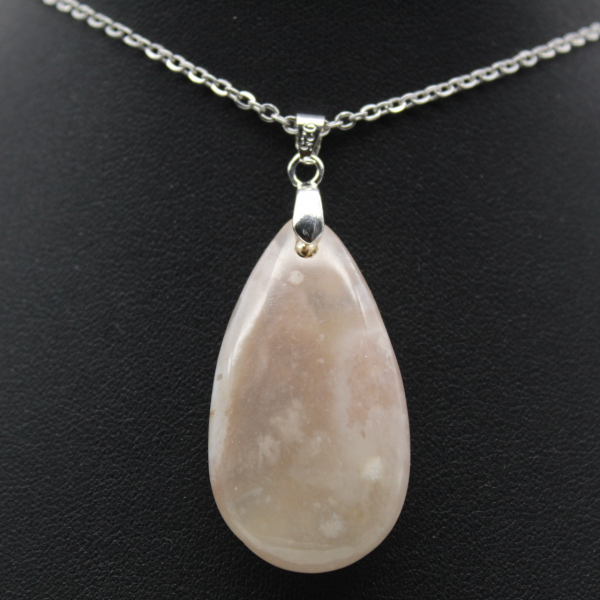 Flower agate drop hänge