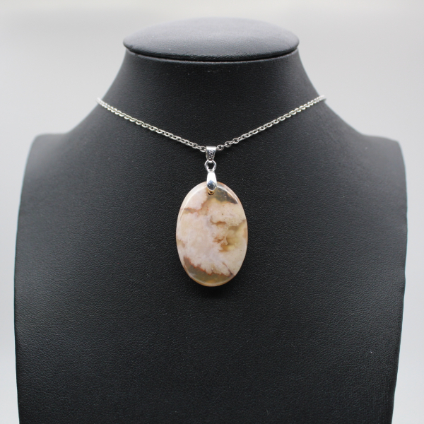 Flower agate drop hänge