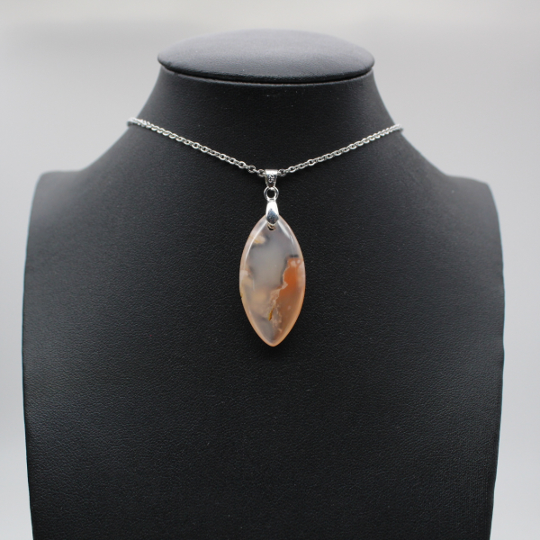 Flower agate drop hänge