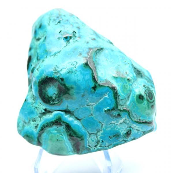 Polerad sten Chrysocolla Kongo