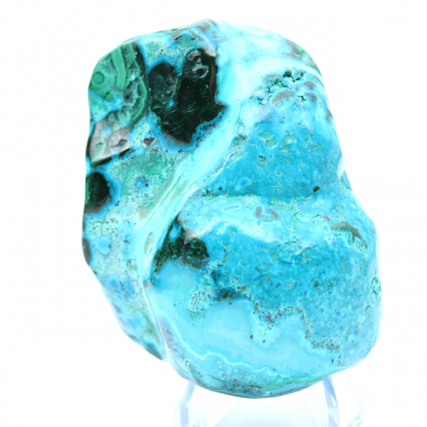 Polerad chrysocolla från Kongo dekoration