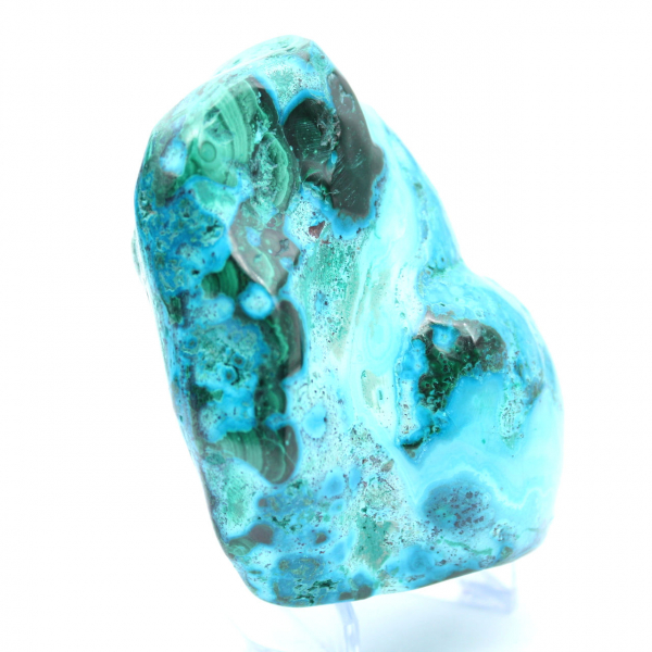 Polerad chrysocolla från Kongo dekoration