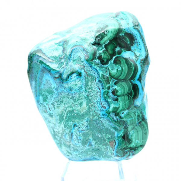 Polerad chrysocolla från Kongo dekoration