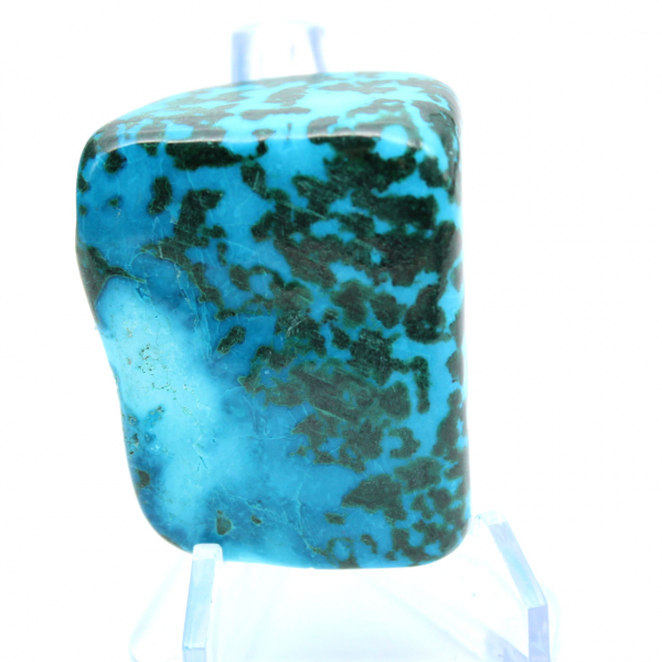 Polerad chrysocolla från Kongo