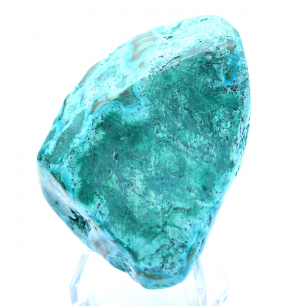 Polerad Chrysocolla prydnadssten
