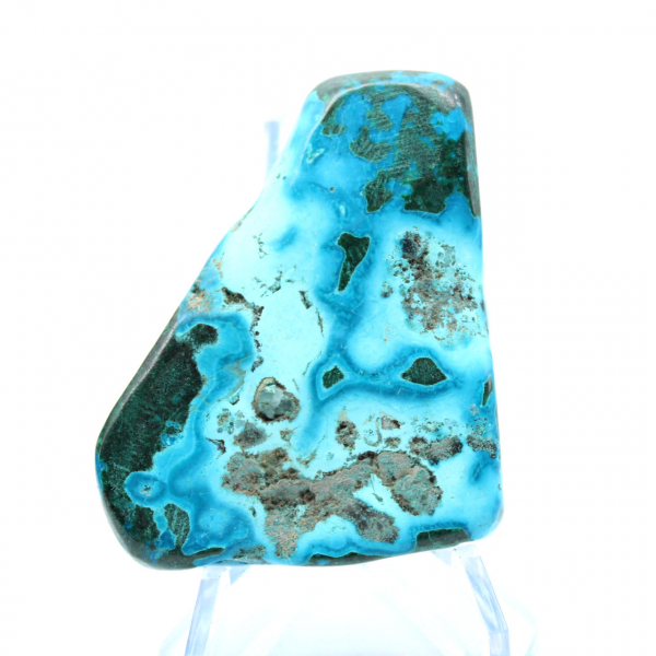 Polerat block av Kongo chrysocolla