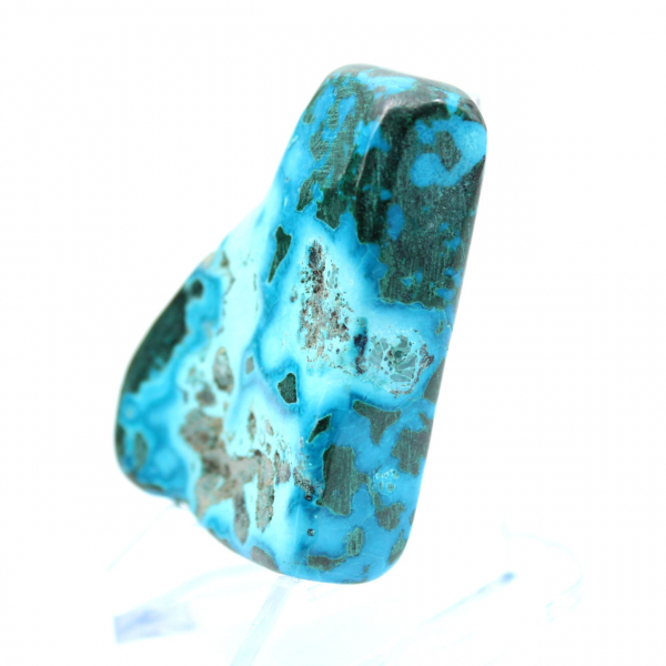 Polerat block av Kongo chrysocolla