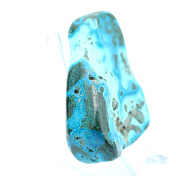 Polerat block av Kongo chrysocolla