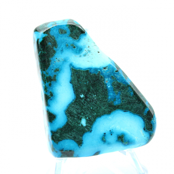 Polerat block av Kongo chrysocolla